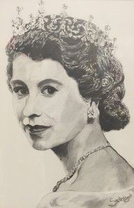 (early portrait study) Elizabeth II Graphite on Paper by Sarah West (2005)