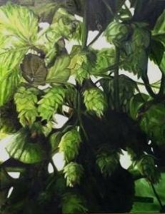 Hops. Lomax Farm - Oil on Canvas by Michele West (2014)