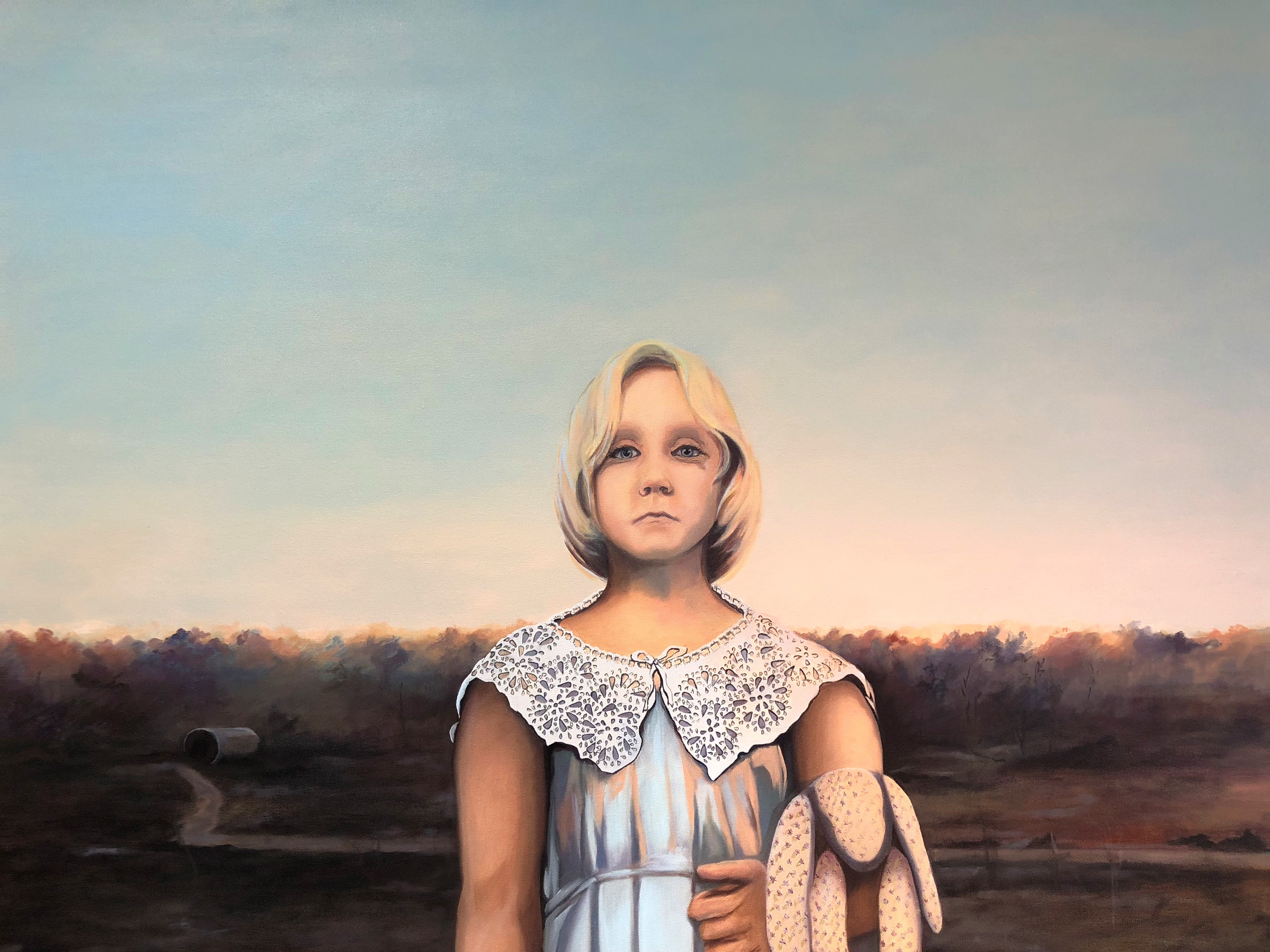 Vesper | Sarah West the Collision of Culture and Lack of Civility series 42x 72x 1.5" Oil on Canvas (2018)