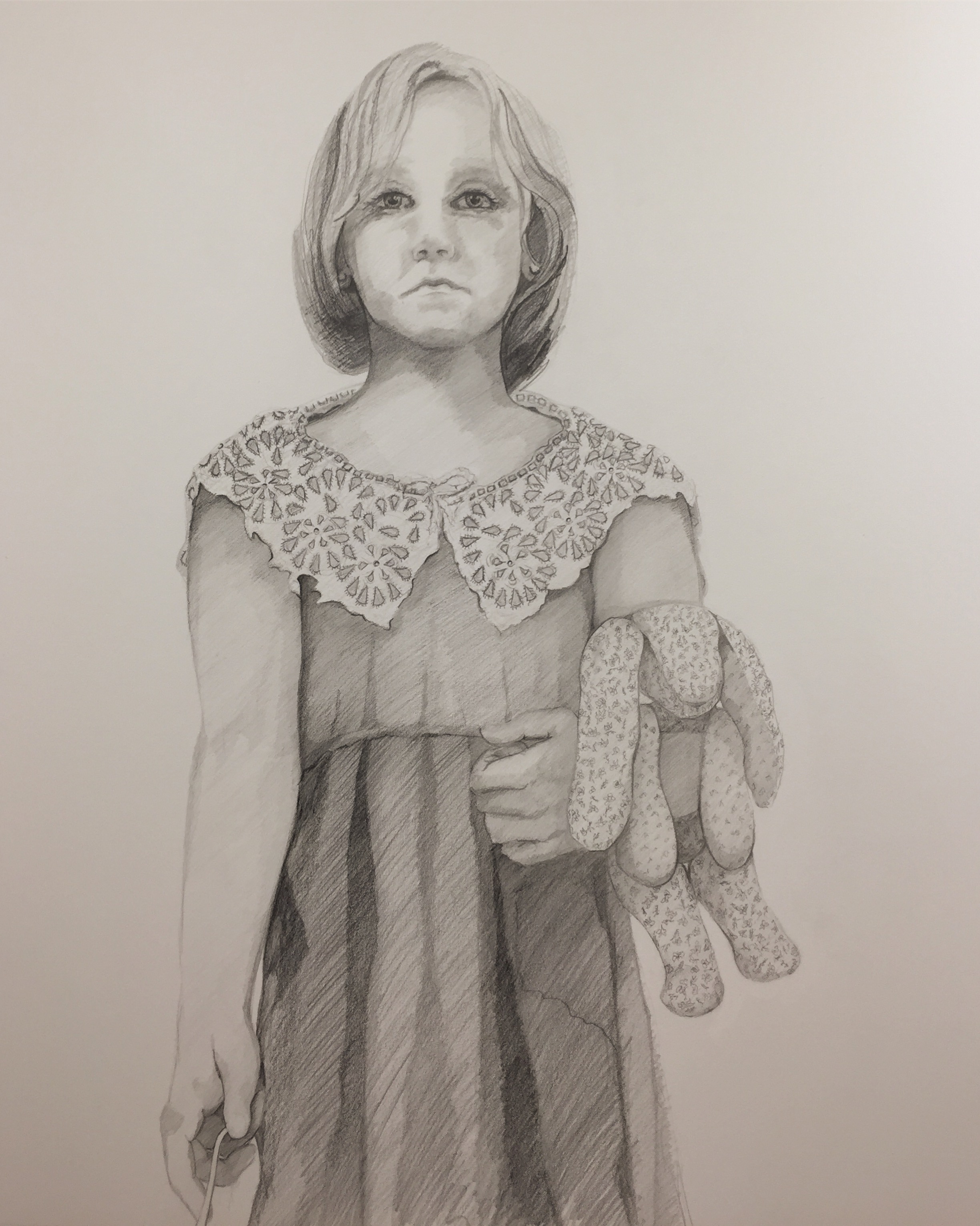 Study for Vesper | Sarah West the Collision of Culture and Lack of Civility series 30x 40" Graphite on Paper (2018)