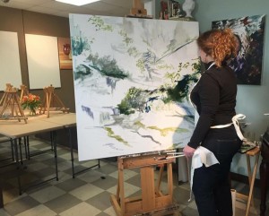 scenes from atelier, Sarah with Appalachia