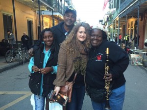 Sarah with New Orleans friends, Doreen Ketchens